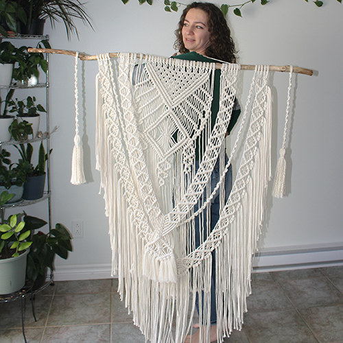 large macrame wall hanging