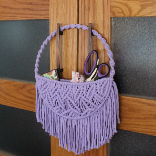 macrame wall pocket