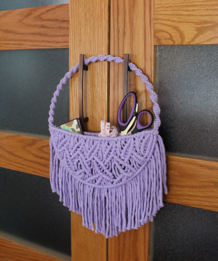 macrame wall pocket