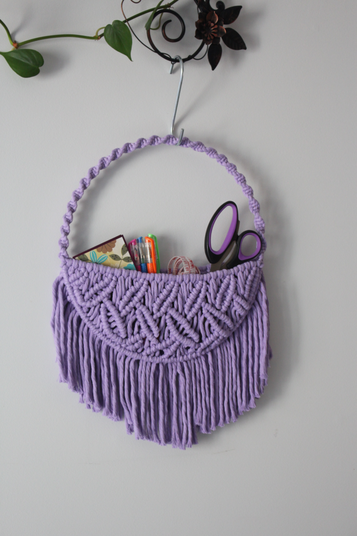 macrame wall pocket