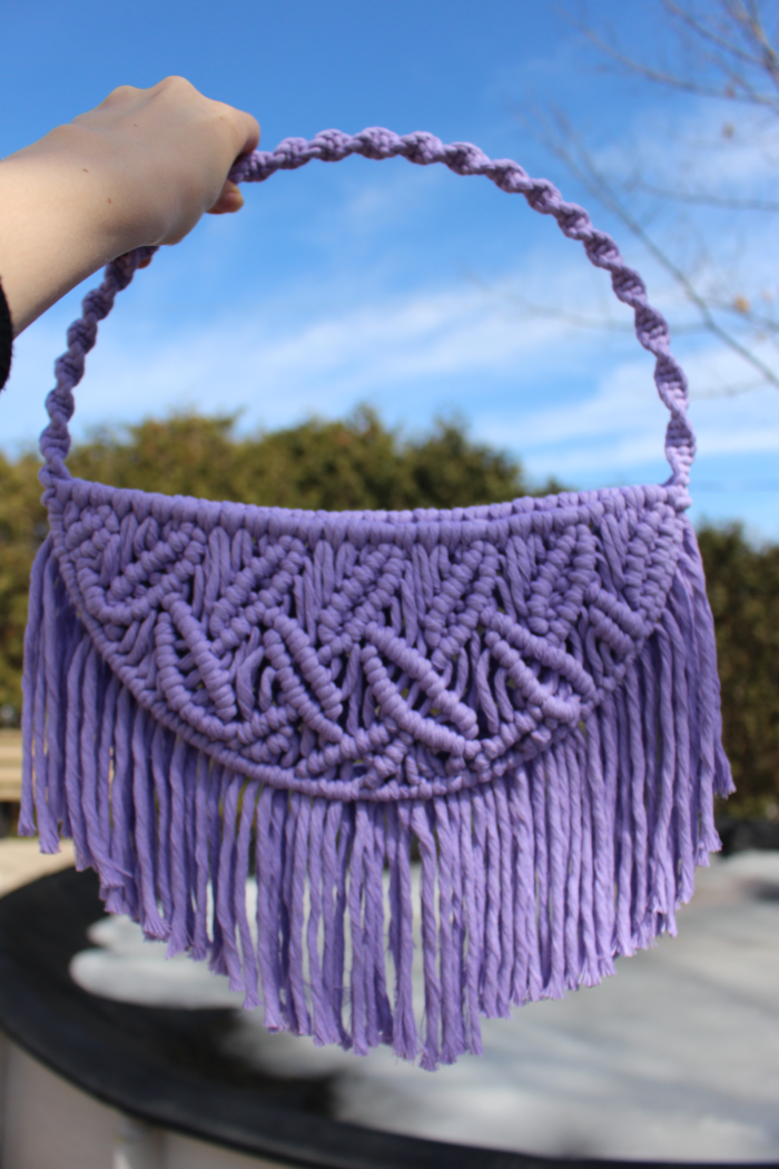 macrame wall pocket