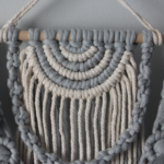 grey macrame wall hanging