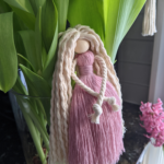 macrame doll pink