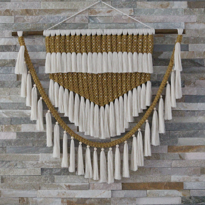 Macrame headboard