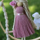 macrame doll with dog