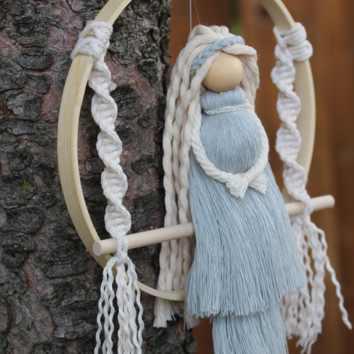 macrame pregnant doll