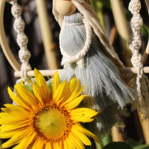 macrame pregnant doll