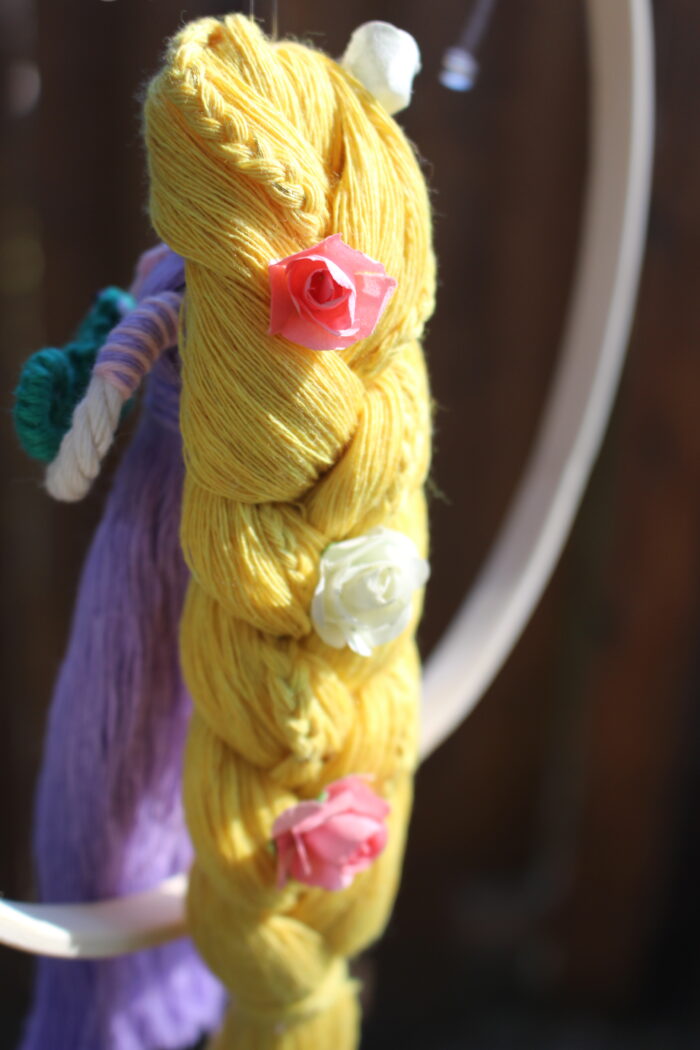 Macrame Rapunzel doll