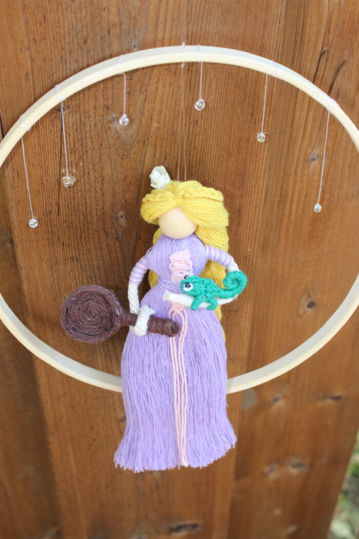 Macrame Rapunzel doll