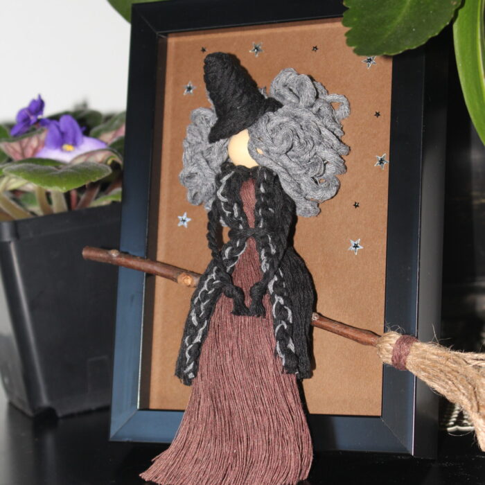 macrame doll witch