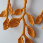 Macrame Vines and Leaves Sculpture Wall Hanging
